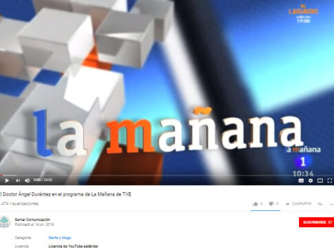 Dr Durántez en el programa La Mañana TVE