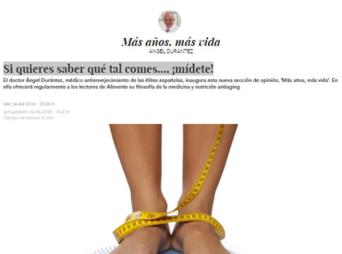 Si quieres saber si comes bien midete