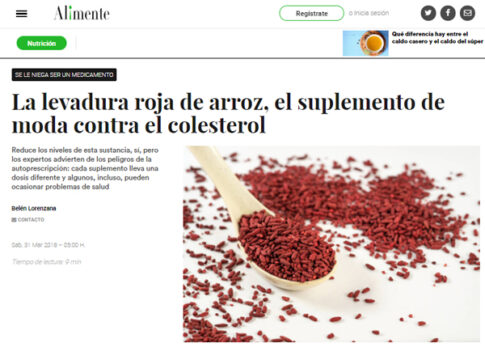 La levadura roja de arroz, el suplemento de moda contra el colesterol