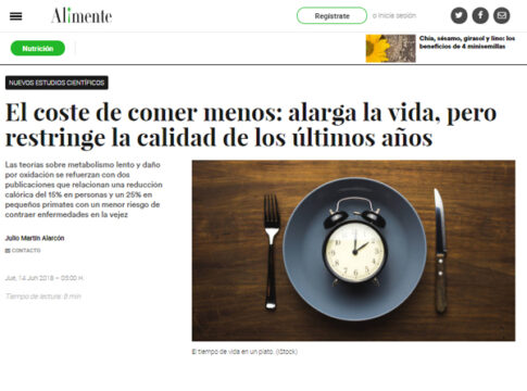 El coste de comer menos alarga la vida