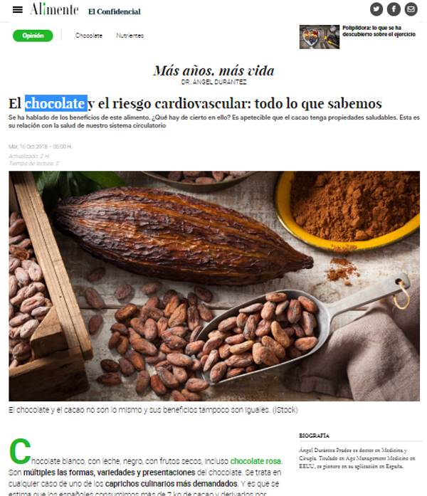 un consumo excesivo de chocolate, especialmente de formas muy calóricas ricas en grasas y azúcares, pueden anular completamente el beneficio de los polifenoles