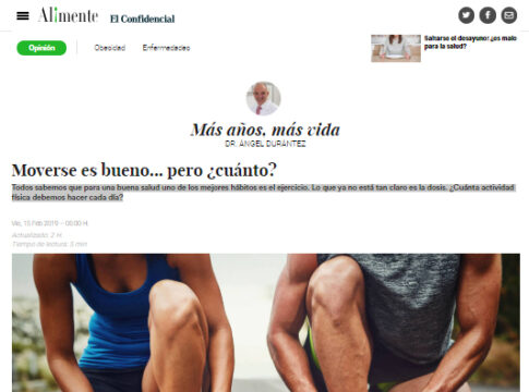 Moverse es bueno... pero ¿cuánto?