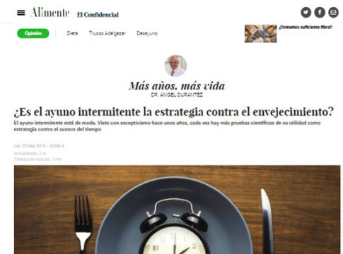¿Es el ayuno intermitente la estrategia contra el envejecimiento?