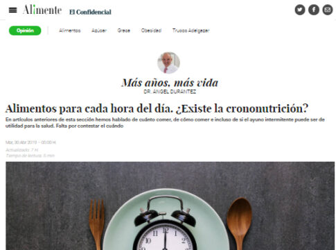 Alimentos para cada hora del día. ¿Existe la crononutrición?
