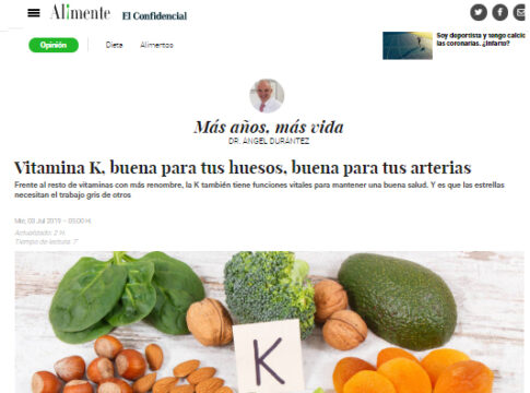 Vitamina K, buena para tus huesos, buena para tus arterias