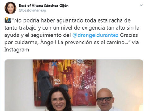Aitana Sánchez Gijón y el Dr. Durántez