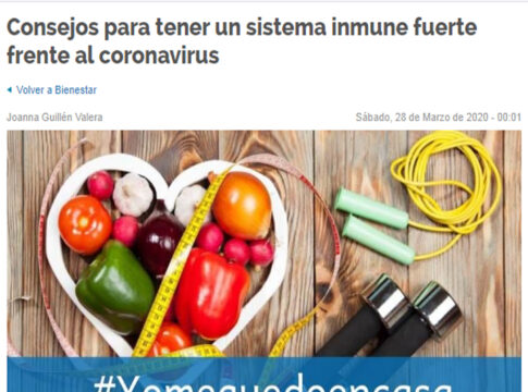 Consejos para tener un sistema inmune fuerte frente al coronavirus