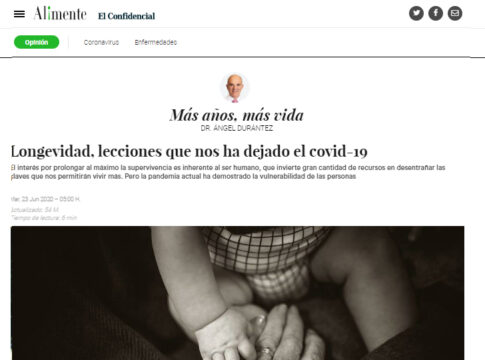 Longevidad, lecciones que nos ha dejado el covid-19