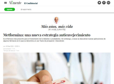 Metformina: una nueva estrategia antienvejecimiento