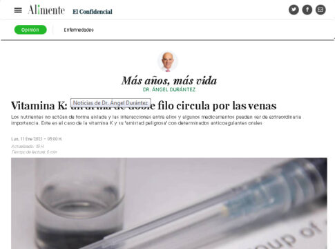 Vitamina K: un arma de doble filo circula por las venas