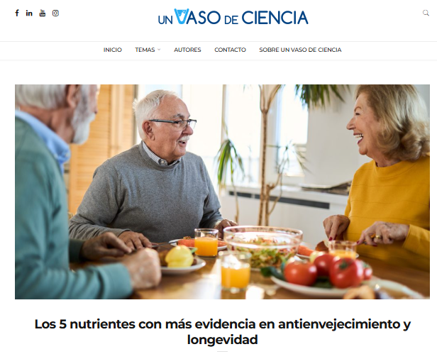Los 5 nutrientes con más evidencia en antienvejecimiento y longevidad