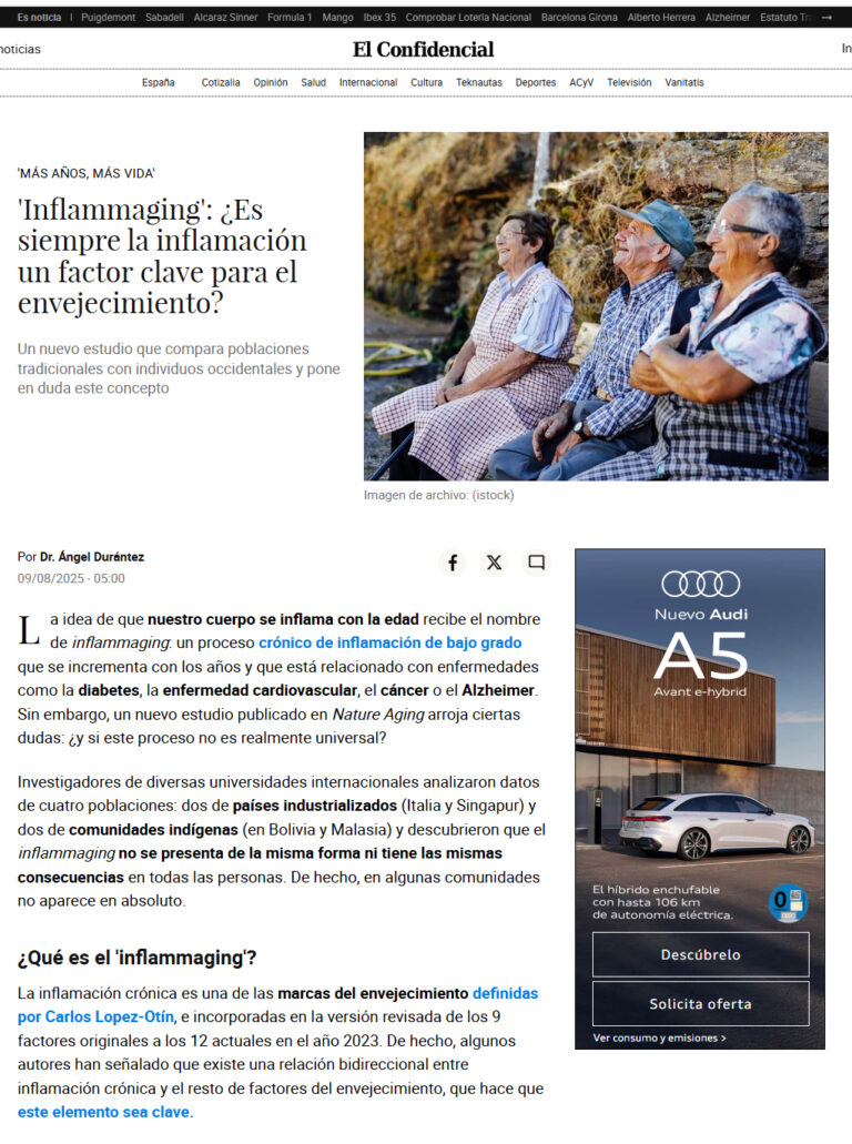 ‘Inflammaging’: ¿Es siempre la inflamación un factor clave para el envejecimiento?