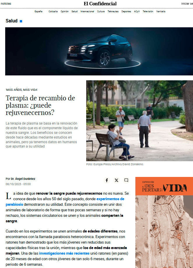 Terapia de recambio de plasma: ¿puede rejuvenecernos?