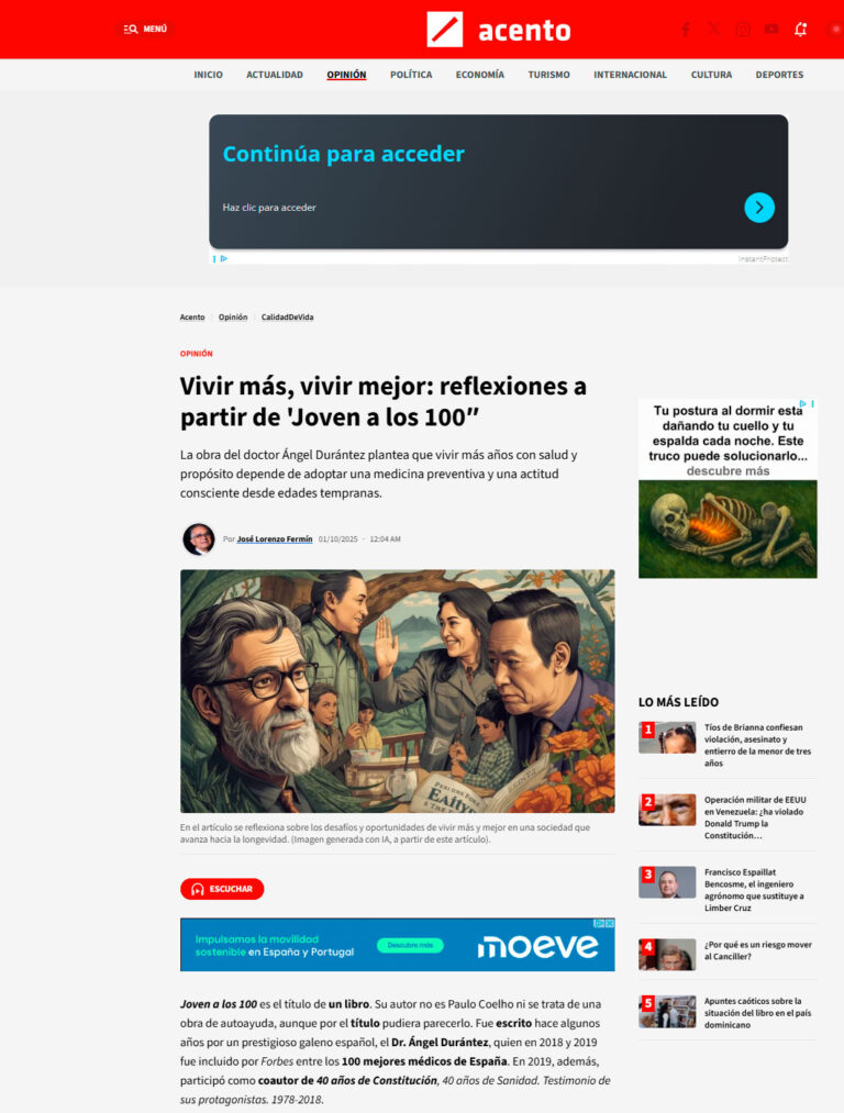 Vivir más, vivir mejor: reflexiones a partir de ‘Joven a los 100″