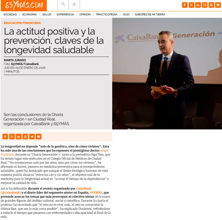 El reto no es vivir más, sino comprimir la última fase de discapacidad