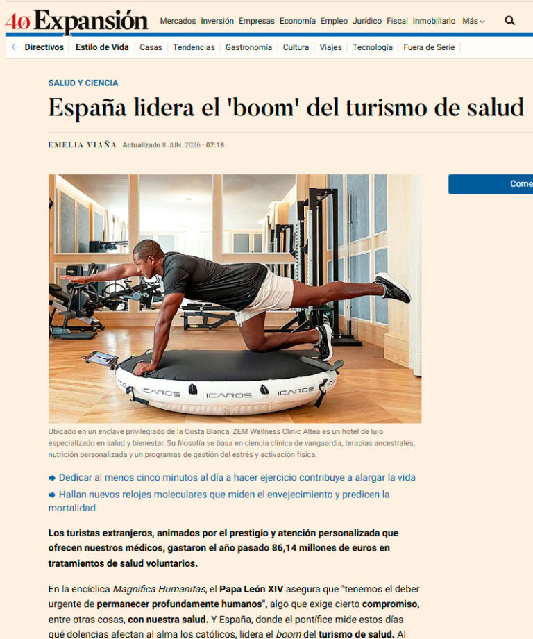 Expansión: España se consolida como referente internacional en longevidad y turismo de salud