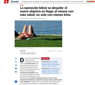Adiós a la operación bikini: el nuevo objetivo es llegar al verano con salud