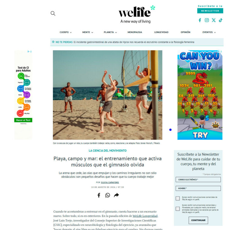 Playa, campo y mar: el entrenamiento que activa músculos que el gimnasio olvida